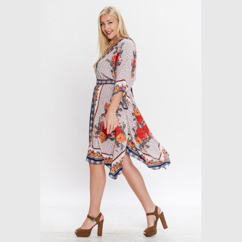 printed handkerchief dress